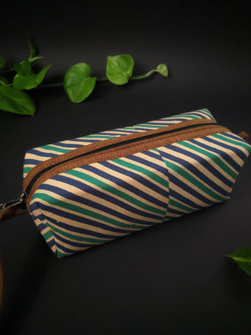 Blue Stripes - Cosmetic Pouch