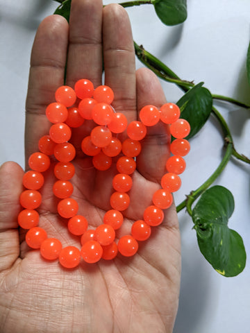 Candy Orange - 10mm Glass Beads