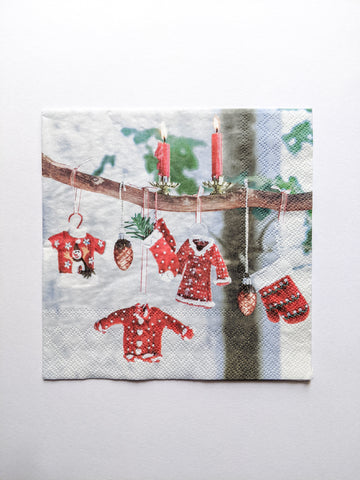 Christmas Hangings - Decoupage Napkin