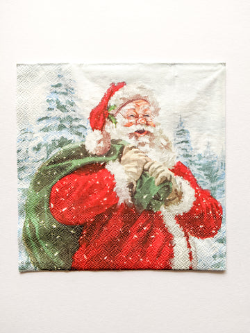 Christmas Santa - Decoupage Napkin