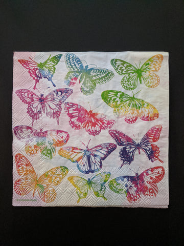 Colourful Butterflies - Decoupage Napkin