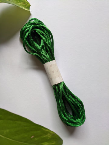 Forest Green - Rattail Satin Cord - Craft Store of India
