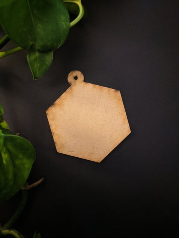 Hexagon - Keychain MDF Base (Pack of 2)