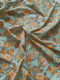 Floral Mint Green - Printed Fabric