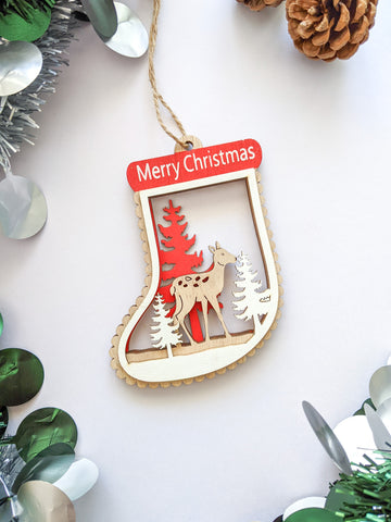 Stocking - Reindeer Christmas Ornaments