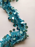 Blue Tinsel Garland - Christmas Decoration (Pack of 2)