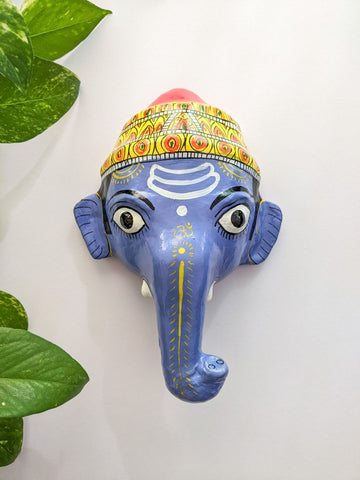 Blue Ganesha - Cheriyal Mask