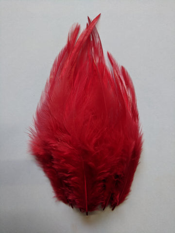Red - Long Pointed Natural Feathers
