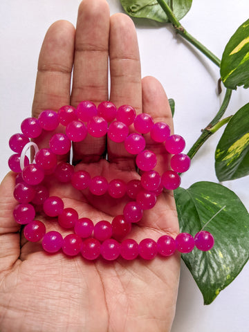 Rose Pink - 10mm Glass Beads