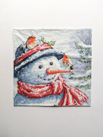 Snowman - Decoupage Napkin