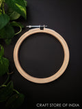 Round Wooden Embroidery Hoop (Iron Key)
