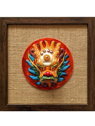 Chinese Dragon Mask - Wall Frame