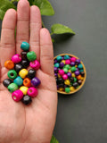 Multicolour - 12mm Wooden Beads