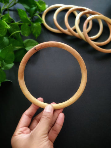 6" Inches - Circular Wooden Rings (Set of 2)