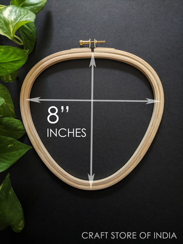 Triangle Wooden Embroidery Hoop (Brass key)