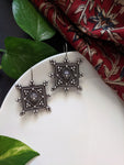 Aakaar - Silver Oxidised Earrings