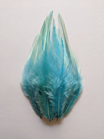 Baby Blue - Long Pointed Natural Feathers (100 Pieces)