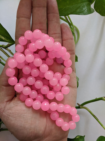 Baby Pink - 10mm Glass Beads - Craft Store of India