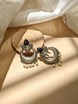 Aura Love- Silver Oxidised Earrings