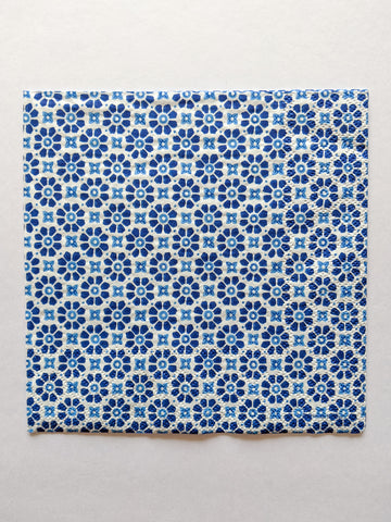 Blue Floral Print - Decoupage Napkin