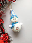 Blue Snowman - Christmas Decoration (Pack of 2)