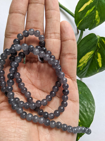 Charcoal Grey - 6mm Glass Beads