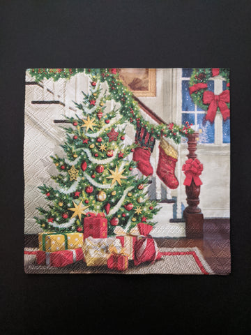 Christmas Tree - Decoupage Napkin