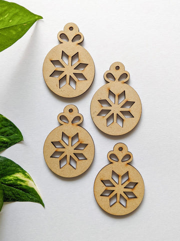 Circular Bauble - MDF Cutout (Pack of 4)