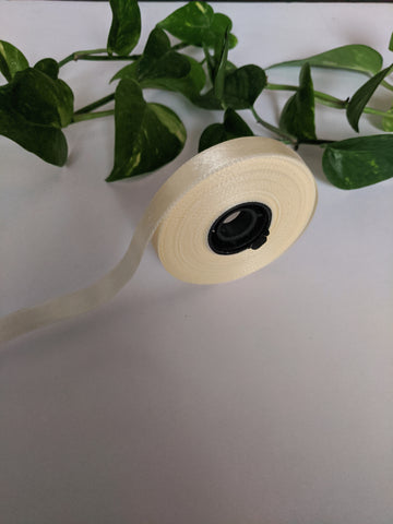 Cream - Satin Ribbon (0.5 inch)