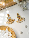 Jharoka - Pearl Embellished Thewa Earrings