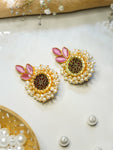 Pakeezah - Pearl Embellished Thewa Earrings