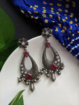 Drop - Silver Oxidised Earrings