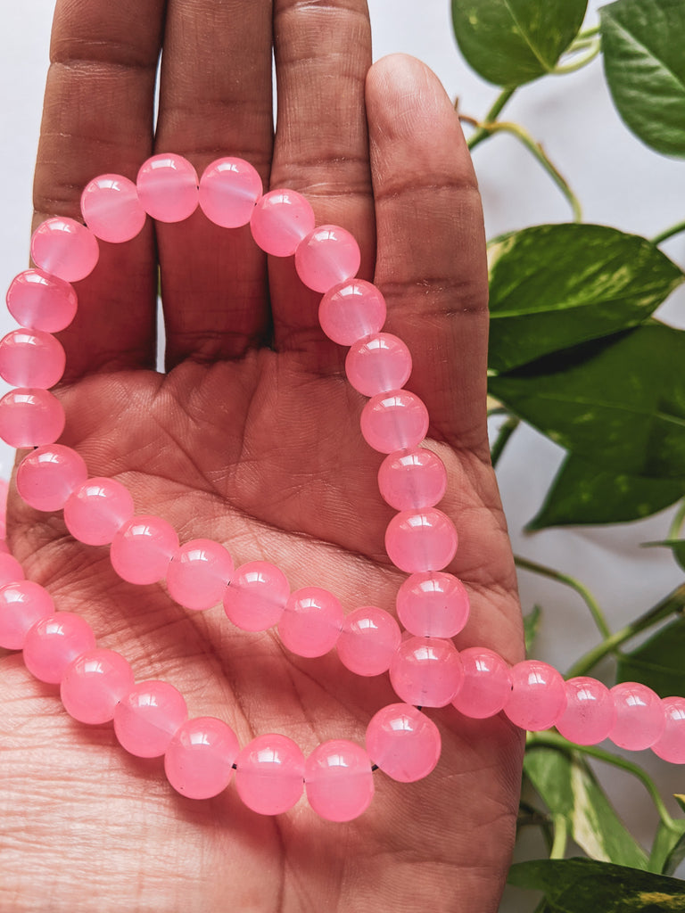 Flamingo Pink - 10mm Glass Beads – Craft Store of India