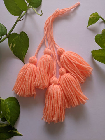 Flamingo - Wool Tassels (Pack of 5)