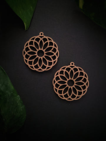 Flower Mandala Earrings - Jewellery MDF Base