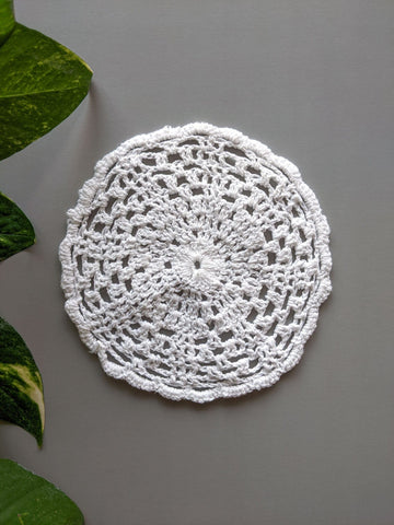 Flower White - Doily (5" inches)