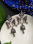 Ganesha - Silver Oxidised Earrings