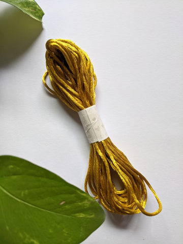 Golden Yellow - Rattail Satin Cord - Craft Store of India