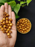 Caramel Brown - 12mm Wooden Beads - Craft Store of India