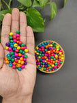 Multicolour - 8mm Wooden Beads - Craft Store of India