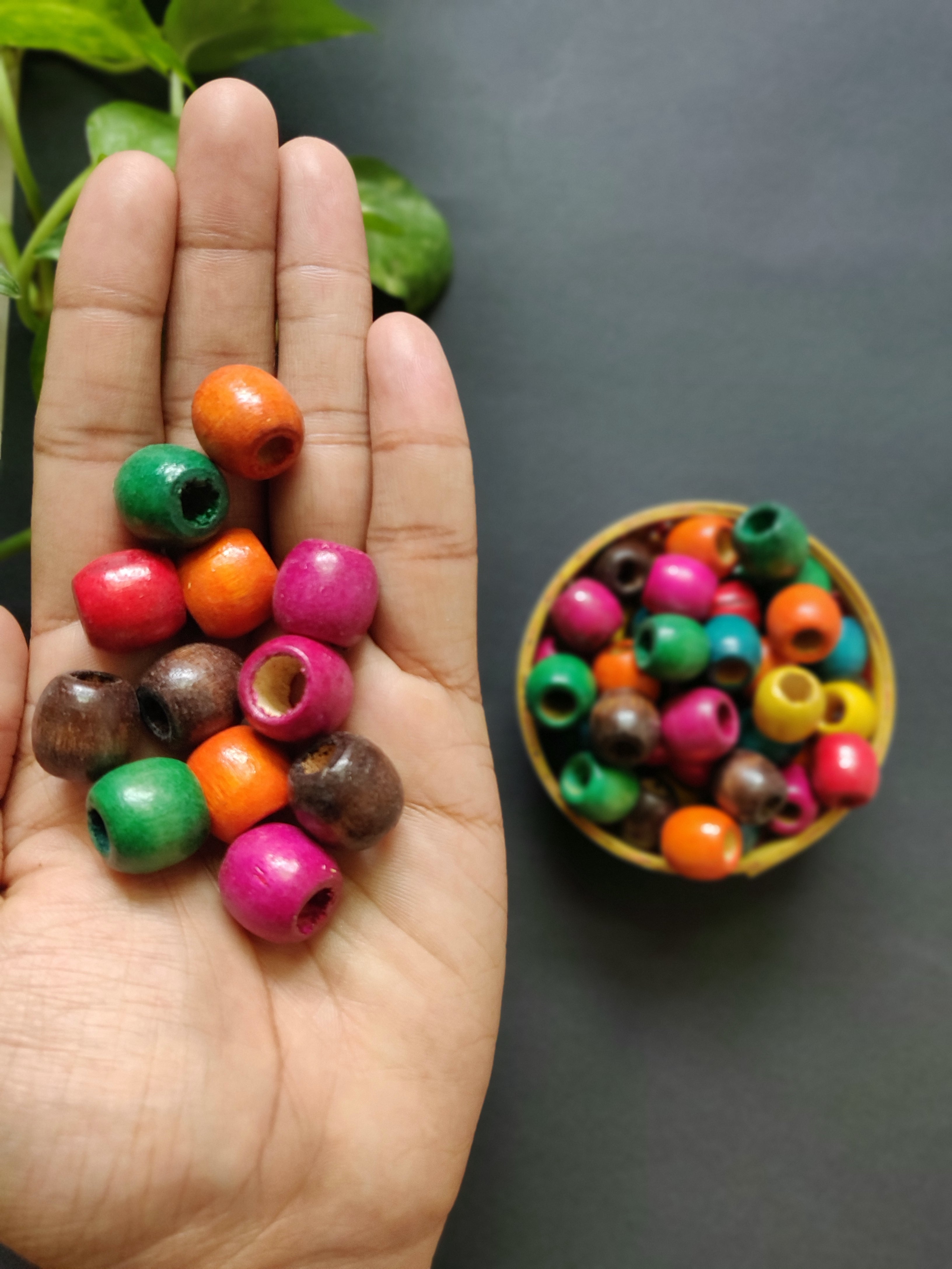 Multicolor Round Torex Wooden Color Beads at Rs 3/piece in New Delhi
