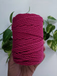 Rose Pink - 4mm Twisted Macrame Thread