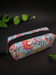 Turquoise Kantha Stitch - Cosmetic Pouch