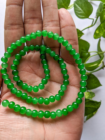 Leaf Green - 6mm Glass Beads