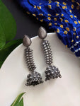 Dhara - Silver Oxidised Earrings