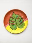 Magical Monstera - Hand-painted Terracotta Decorative Wall Plate