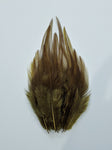 Moss Green - Long Pointed Natural Feathers (100 Pieces)