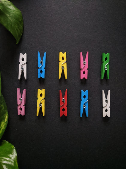 Multicolour Wooden Clips (Pack of 50)