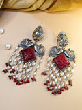 Noor-Jahan - Silver Oxidised Earrings