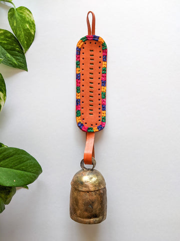 Orange Raina - Leather Bell Hanging